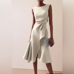 FEHAUTE dress Asymmetrical Cream Dress